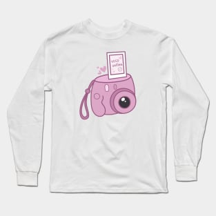 Pink retro camera Long Sleeve T-Shirt